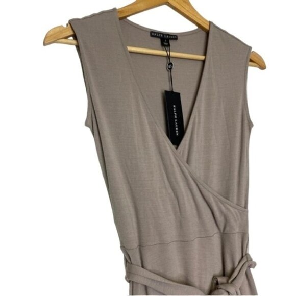 NWT RALPH LAUREN Black Label Sleeveless Jersey Dress Women Size Small - Picture 3 of 5